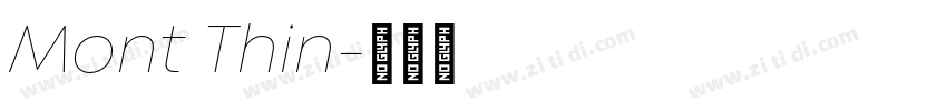 Mont Thin字体转换